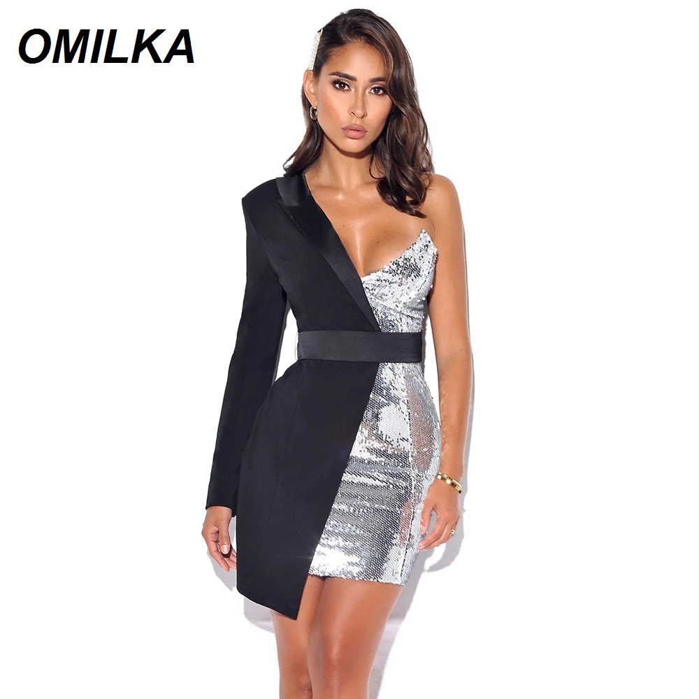 glitter blazer dress