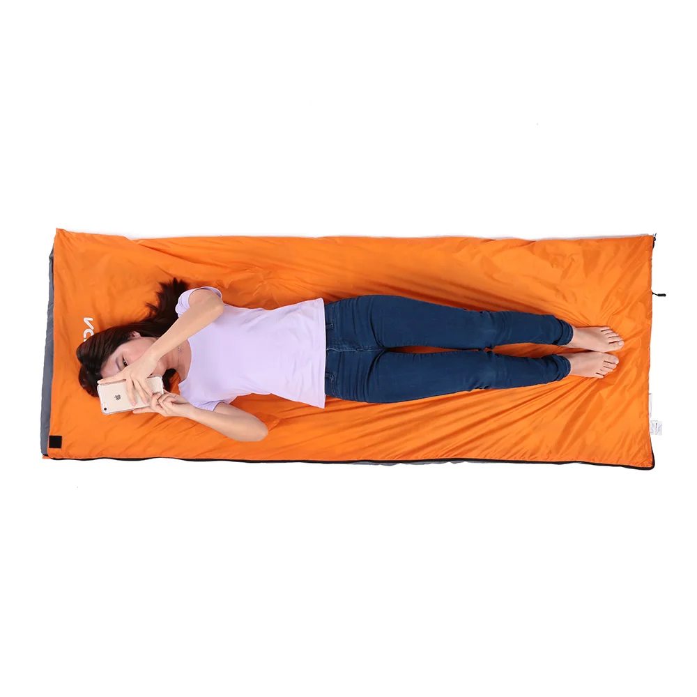 Lixada 190*75cm Camping Envelope Sleeping Bag Light Cotton Tourist Bag With Compression Bag Equipment Spring Summer Autumn 3