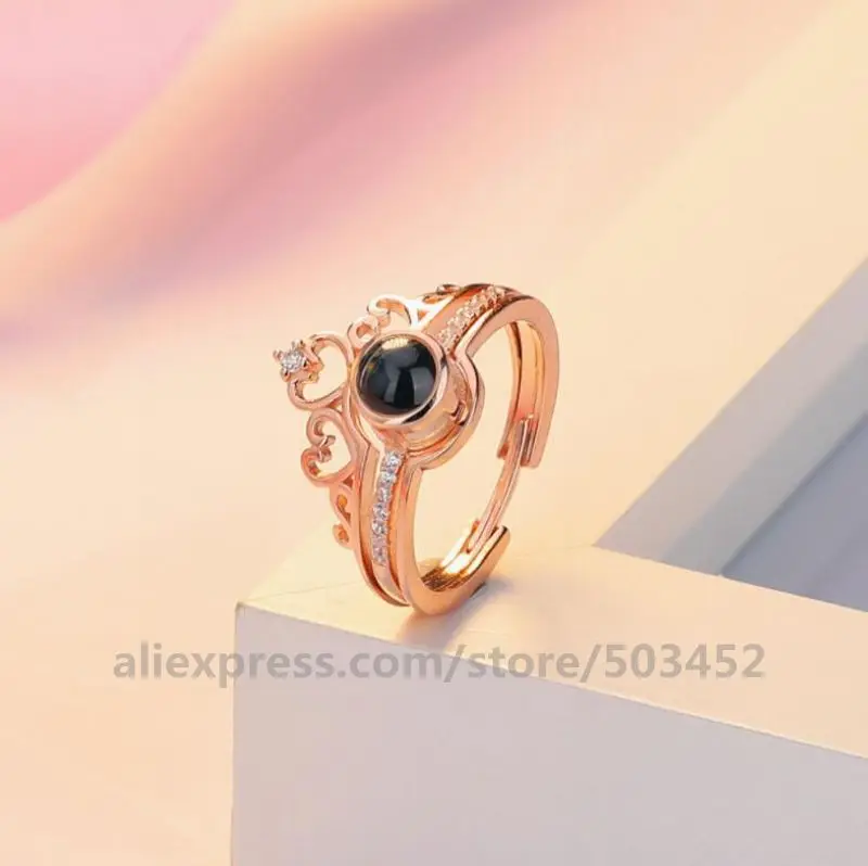 100 шт./лот, подарки для девушек, кольца для женщин, Anillos проекция, 100 языков, I Love You Mujer, кольца для влюбленных