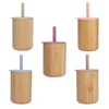 5 Colors 1Pc Baby Feeding Cup Safe Leakproof Bamboo Silicone Sippy Cups Children Learning Drinking Sippy Cup Kids Birthday Gifts 1