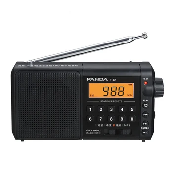 

Portable T-02 Radio DSP Chip ATS Manual Search Full Band MP3 Speaker FM AM SW Mini Retro Radio TF Card Clock LED Digital Drama