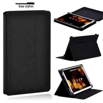 

Leather Pu Case for Argos Bush Spira / Breezie / Eluma / My Tablet Anti-fall Foldable Protective Case Cover + Pen