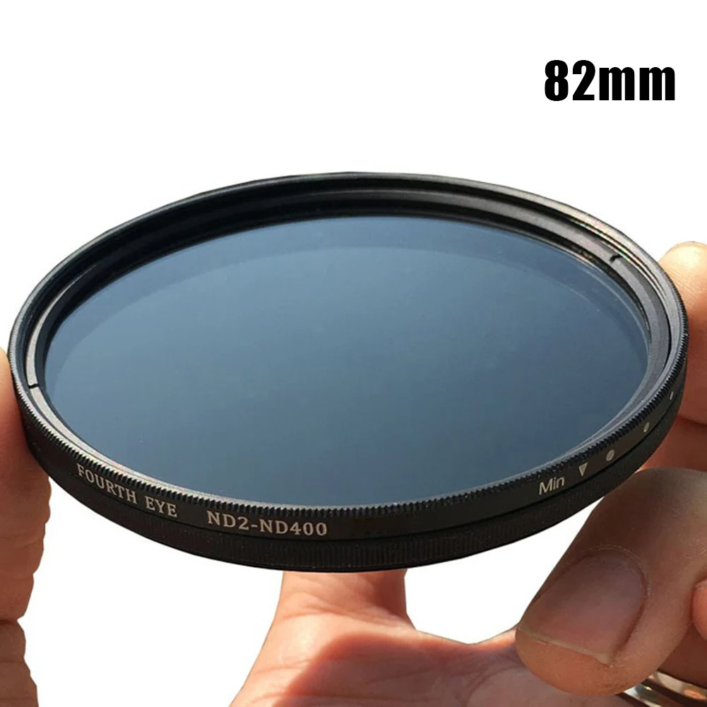 82mm ND2-400 нейтральной плотности ND Фильтр фейдер Переменная Регулируемая оптическая стеклянная линза 999 - Color: 82mm