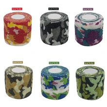 2 шт. прочная камуфляжная самоклеющаяся лента 5 см x 4,5 м случайный цвет водонепроницаемый обертывание открытый охотничий инструмент для стрельбы