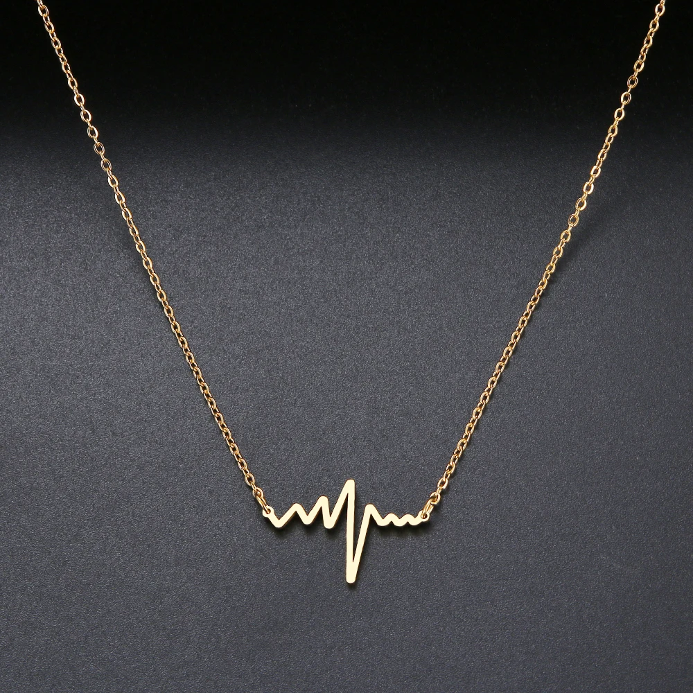 CACANA collar del corazón del amor de las mujeres collares y colgantes del corazón enfermera médica Doctor amante regalos joyería de acero inoxidable