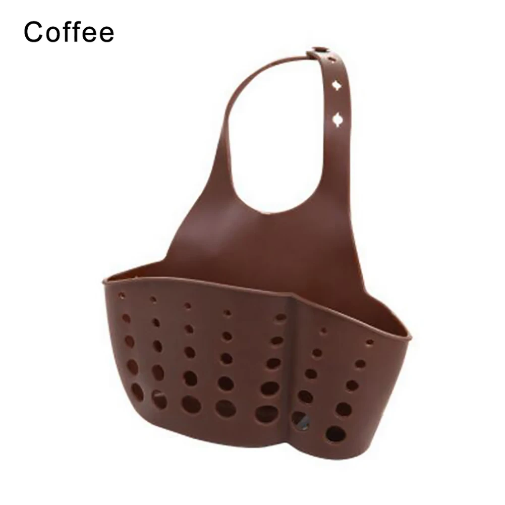 Coffee Коробки для хранения для дома многофункциональные стеллажи для хранения 1 шт. Регулируемый Кухонный держатель для губки в раковину для ванной комнаты подвесной фильтр Органайзер - Цвет: Coffee