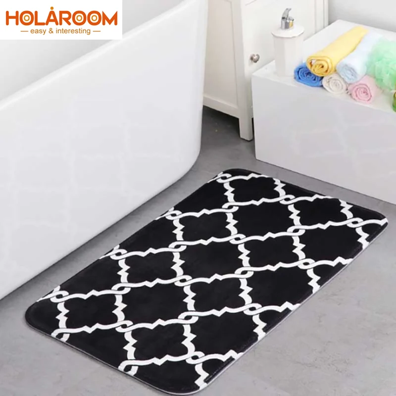

Absorb Water Mat Door Carpet for Living Room Rug Anti-Slip Geometric Pattern Doormat Home Decor 4 Colors Available Washroom Mat