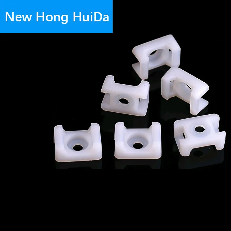 

Cable Tie Mounts Wire Buddle Saddle Type Plastic Holder White Plastic cable Nylon