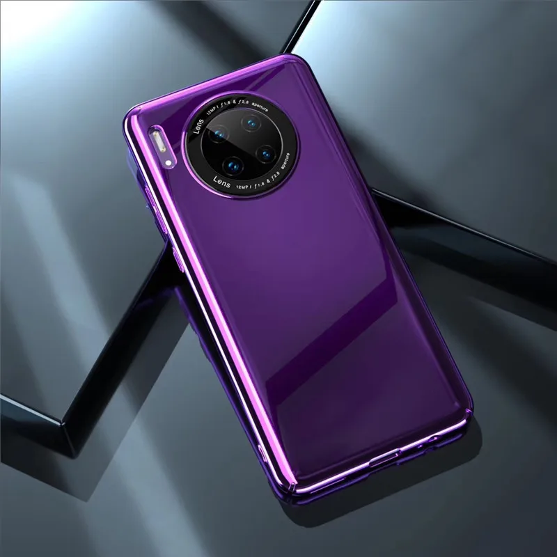 purple Чехол для телефона huawei mate 30, Привлекательный чехол из серии PC, закаленное стекло для huawei mate 30 Pro, разноцветный чехол - Цвет: purple