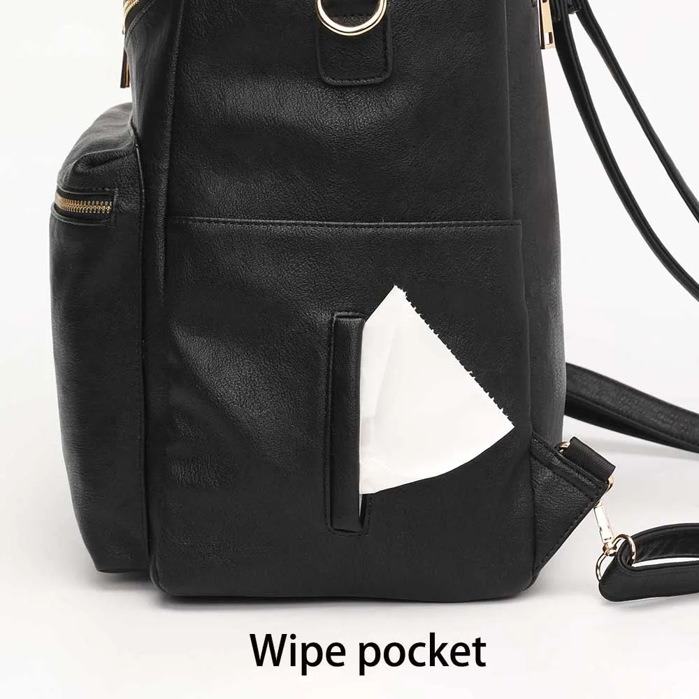 Grande de Couro Mochila de Viagem Bolsas de Troca de Fraldas de Maternidade pu para Fraldas de Bebê Mochila 10 Mochila grande de couro pu para fraldas
