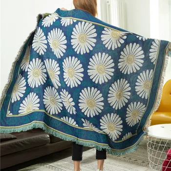 

Beautiful Daisy Nordic Casual Blanket Sofa Cover Blanket Bed Linen Non-Slip Thick Fabric American Style