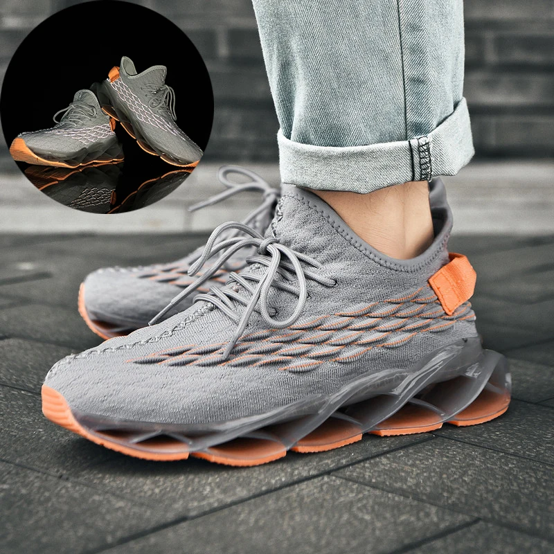 Ceny Super fajne oddychające buty do biegania męskie trampki odbijają odkryte buty sportowe szkolenie zawodowe buty męskie walking jogging