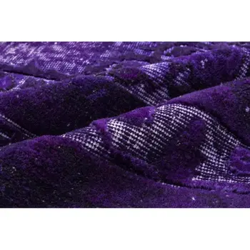 

Handmade Purple Vintage Turkish Carved Area Rug 194x264 Cm-6'4''X8'8''