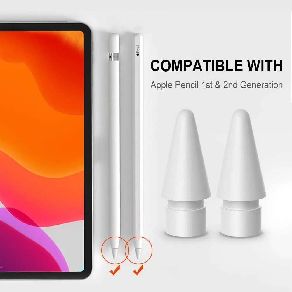 Apple Pencil Nib Spare Tip Replacement for Apple Pencil 1st 2nd Generation 2nd Nibs Stylus Pen Tips