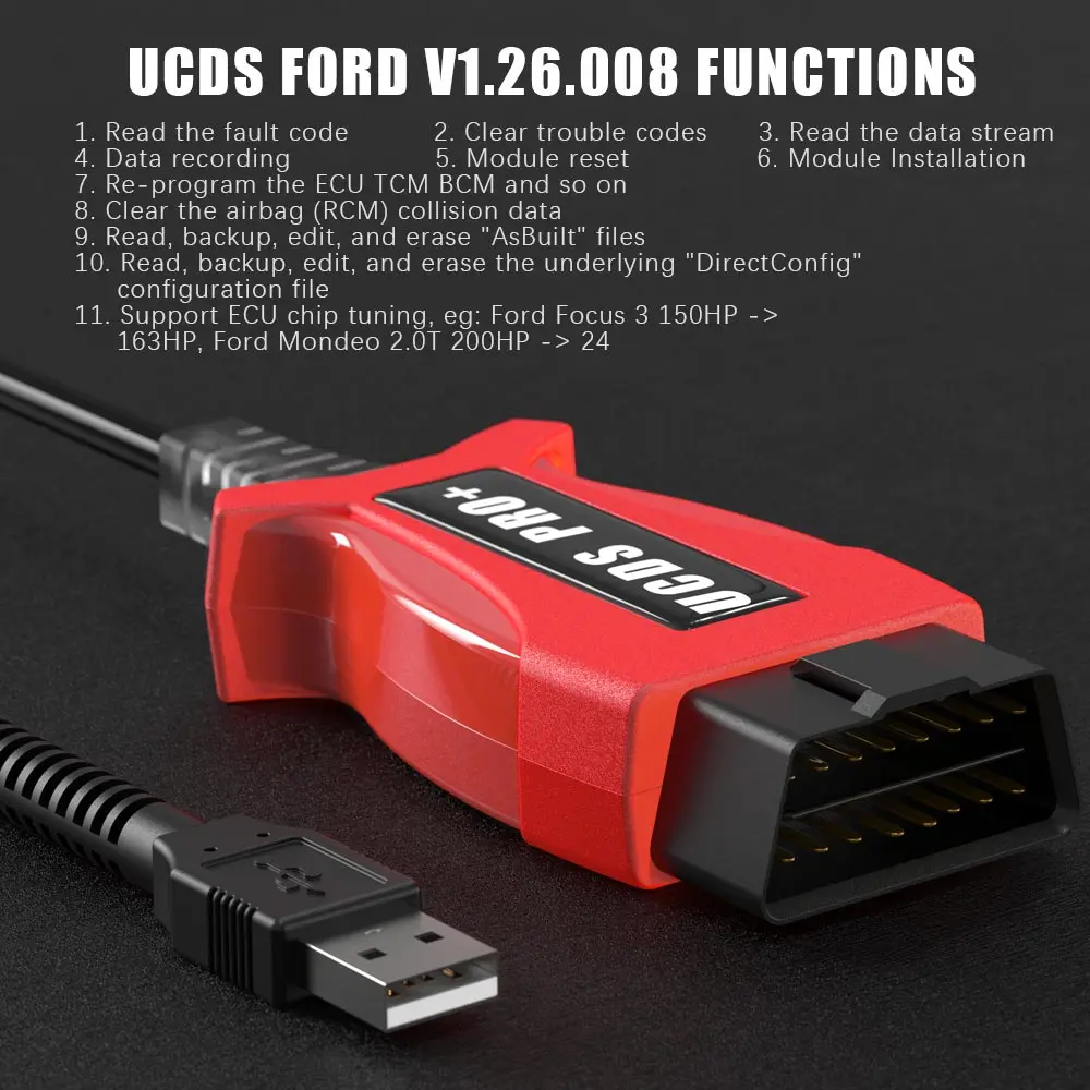 UCDS Pro + FOCOM для Ford UCDSYS с V1.26.008 полный лицензионный диагностический инструмент