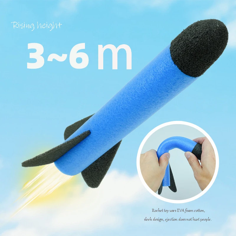 2022 New Children Outdoor Foot Launcher Eva Foam Cotton Material Soaring Rocket Parent Child Interaction Safety Sports Toys 3