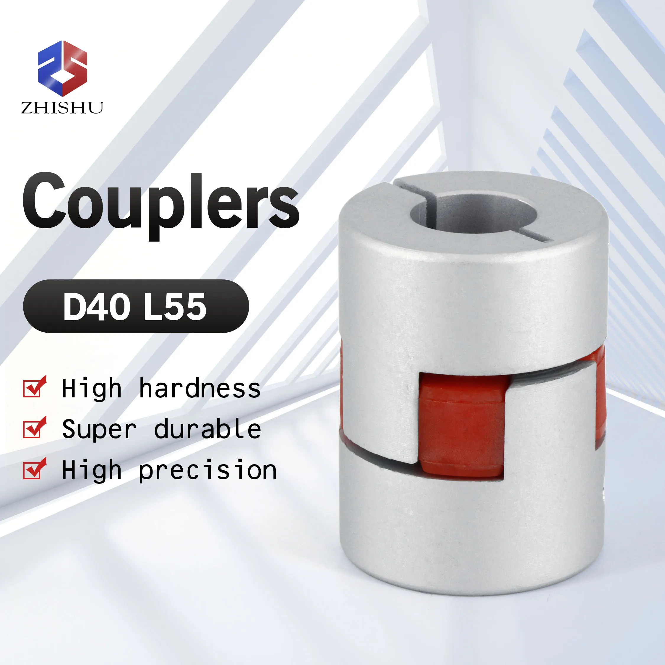 CNC Flexible Wellenkupplung D40 L66mm - Aluminium Kupplung Mit Keilnut