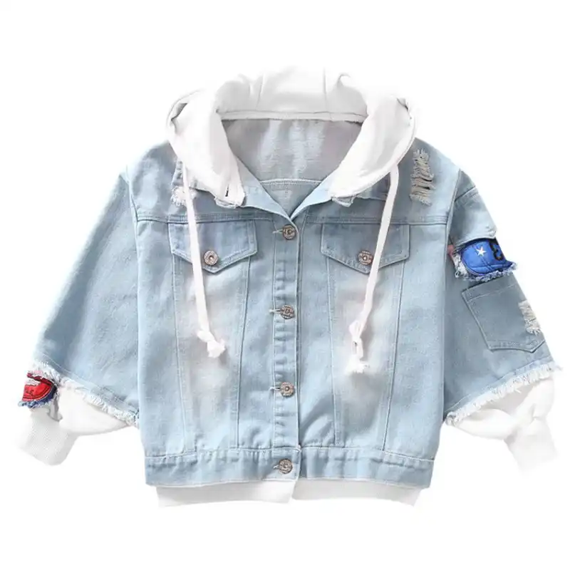 girls blue denim jacket