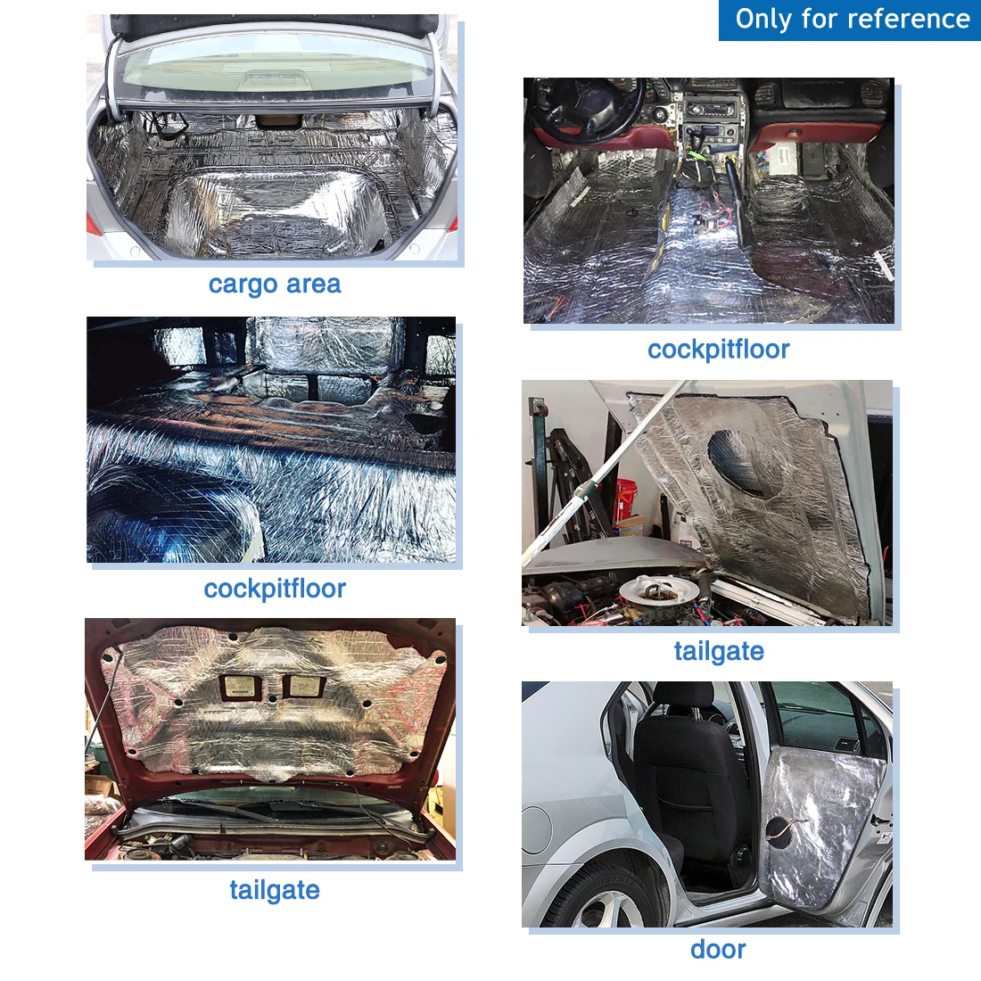 Uxcell 9/12/18/27pcs 50cm*30cm Car Sound Proofing Deadener Mat Heat Noise Insulation Deadening Mat For Hood Engine Sticker