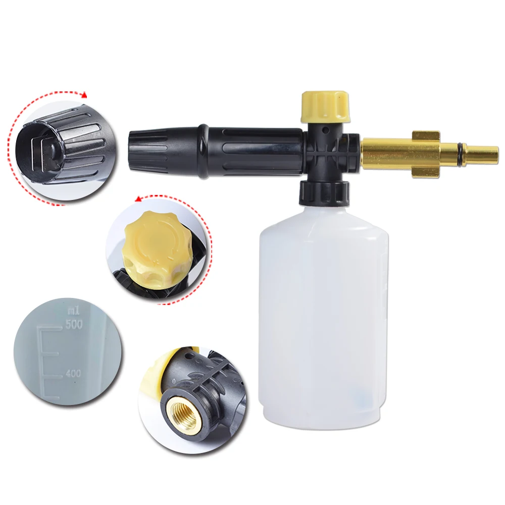 Цена Пенораспылитель для мыла насадка для пенной пены генератор пены распылитель шампуня для мытья автомобиля BOSCHE, мойка высокого давления