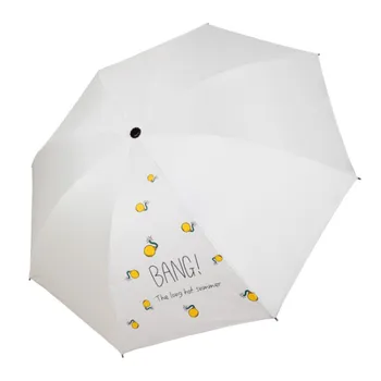 

Pocket Mini Windproof Durable 3 Folding Sun Umbrellas Portable SunscreenUmbrella Rain Women Female Parasol Umbrella multicolor