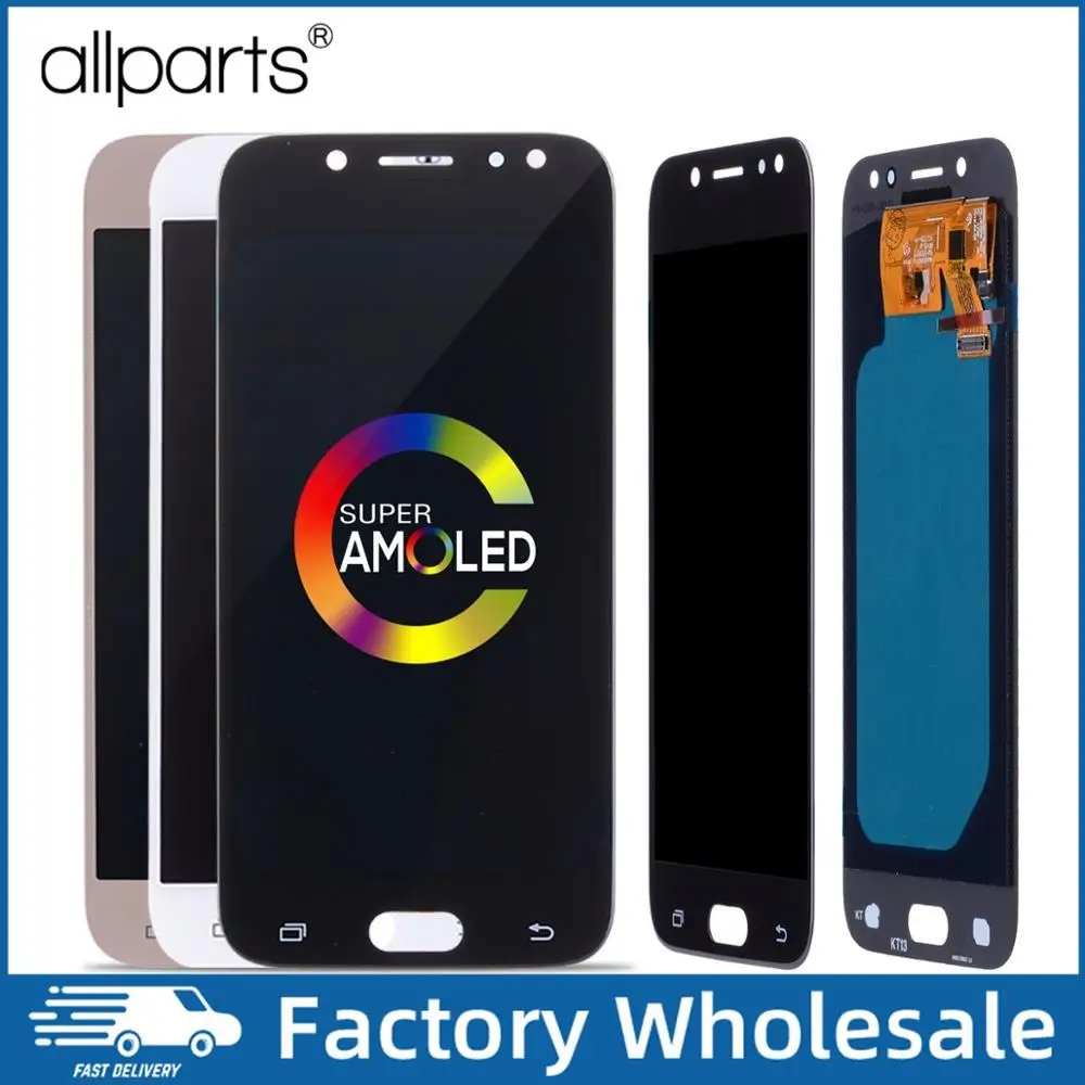 Цена AMOLED Дисплей для SAMSUNG Galaxy J5 2017J530 font b LCD b font в сборе с тачскрином Оригинал черный белый золотой