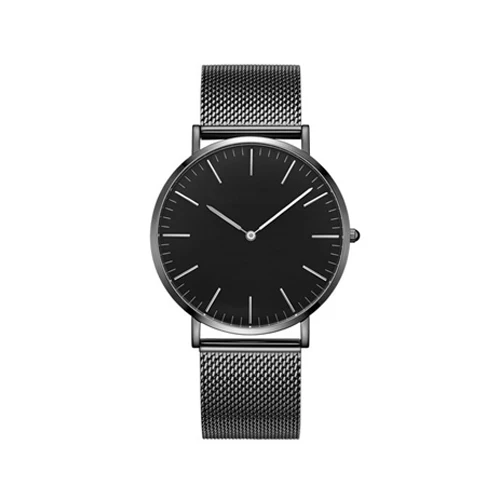 black Оригинальные часы Xiaomi youpin TwentySeventeen ультратонкие кварцевые часы повседневные Бизнес наручные часы водонепроницаемые пара кварцевых часов - Цвет: black