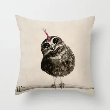 

Cute Pillow Case Cushion Cover Pillow Cover Cushion Case Pillowcase Sofa Home Office Decorative 18" x 18"Cute bird