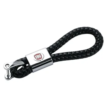 

1PCS Car keychain braided rope suitable for Fiat 500 Zhi Yue Fei Xiang Palio Siena key chain key ring metal accessories