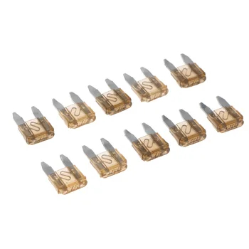 

Univerial 10Pcs Mini 7.5A Blade Fuses Brown 17x11mm for Car Truck Replacement