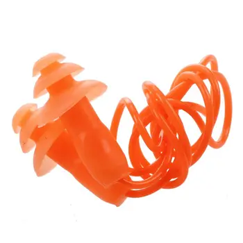

Swimming Sleeping Orange Silicone Ear Plugs 55cm Long String