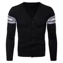 Новинка, модные мужские кардиганы с v-образным вырезом, повседневные однобортные кардиганы, верхняя одежда, удобные вязаные свитера для мужчин, приталенные пальто