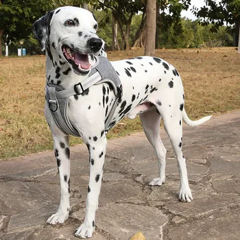 

New Pet Dog Harness Vest Soft lining Adjustable Reflective Medium Large Dog Harness Collar breathable Walking Training Harness
