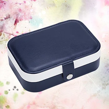 

1pc Double-layer Jewelry Bag Necklace Box Multi-function Case Headdress Organizer Sundries Holder for Girls Women Students