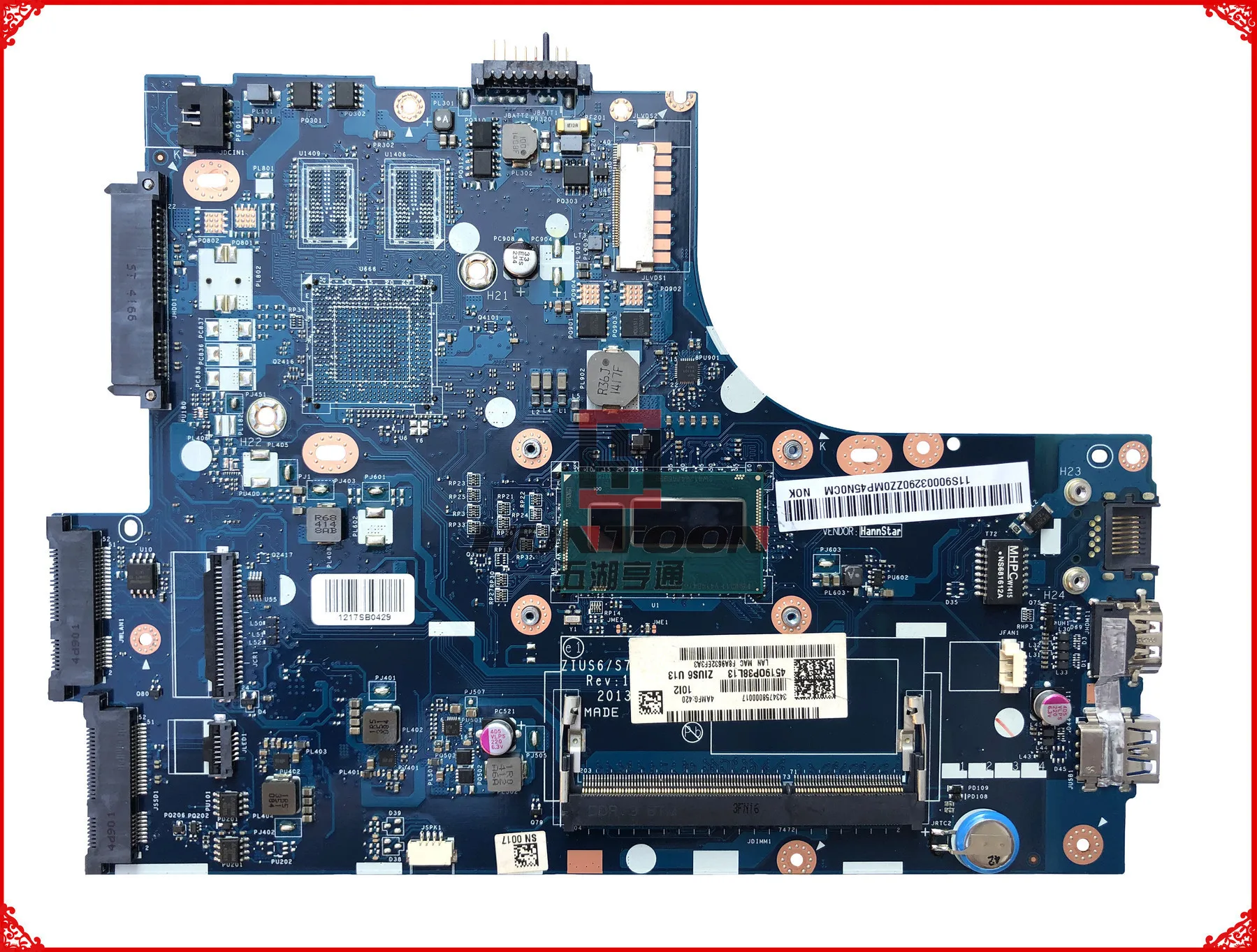 Горячая Распродажа продукта ZIUS6/S7 LA-A321P для lenovo Ideapad S310 материнская плата для ноутбуков FRU: 90003290 SR170 I5-4200U DDR3L полностью протестирована