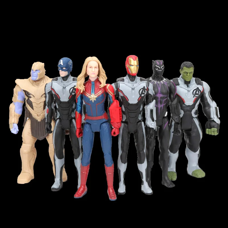 

12'' 30cm Avengers Endgame Captain America Black Panther Thanos Quantum Suit Hulk Iron man Figure model kids gifts toys
