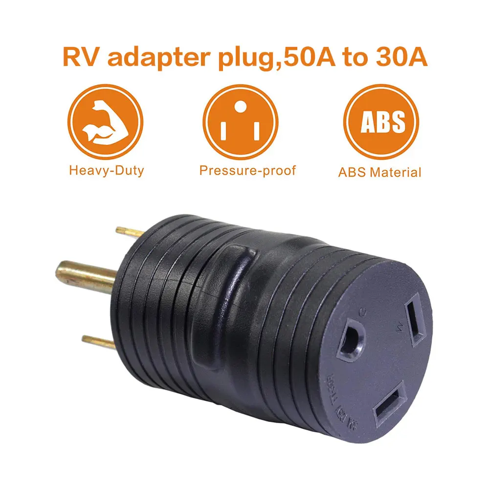 Iztoss 125-вольт 4 зубец генератор RV штекер Адаптер Twist для 50Amp мужчина к 30Amp гнездовой разъем