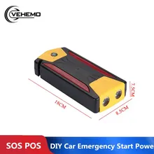 Vehemo 4USB с светодиодный светильник Multi-Функция Портативный DIY Батарея Зарядное устройство автомобиля высокого Ёмкость Мощность банк Чехол для мобильного телефона