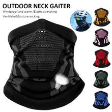 Unisex Cycling Bandana Breathable Elastic Warm Neck Gaiter Sun Dust Protection Face Cover Scarf for Hiking Skiing Outdoor Sports