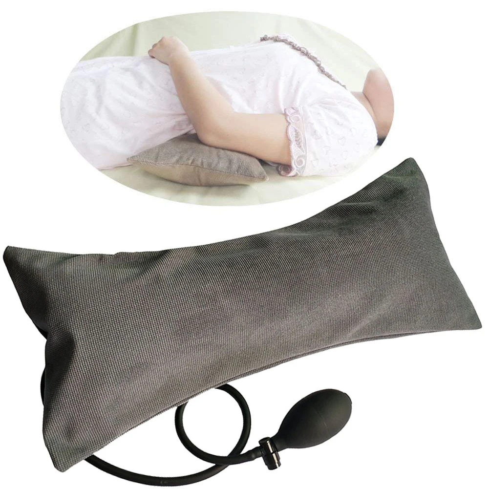 

Lumbar Support Foldable Home Backrest Soft TPU Portable Height Adjustable Cushions Air Inflatable Pillow With Pump Travel Office