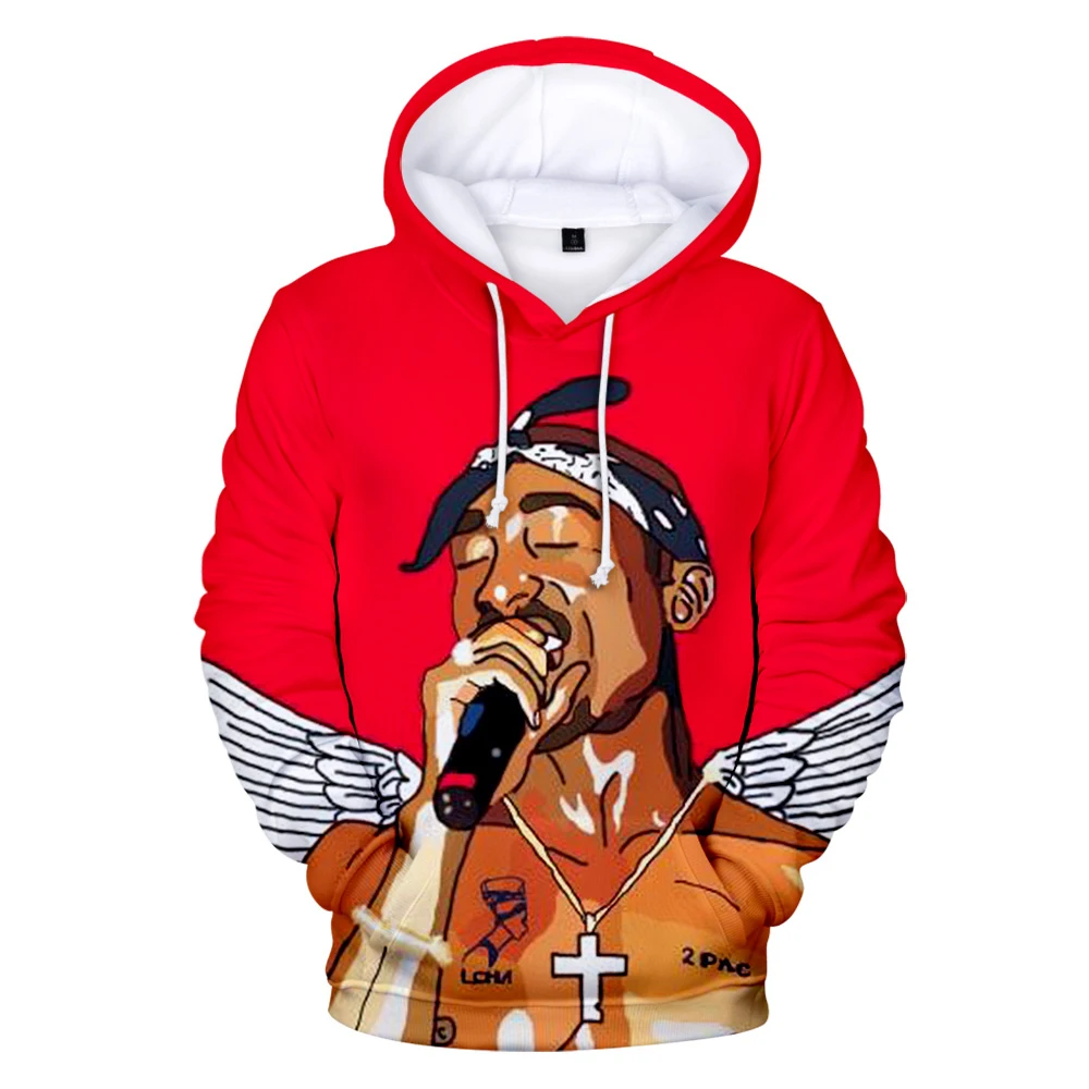 Новая популярная Толстовка 2PAC 3D для мужчин и женщин детская Удобная осенне
