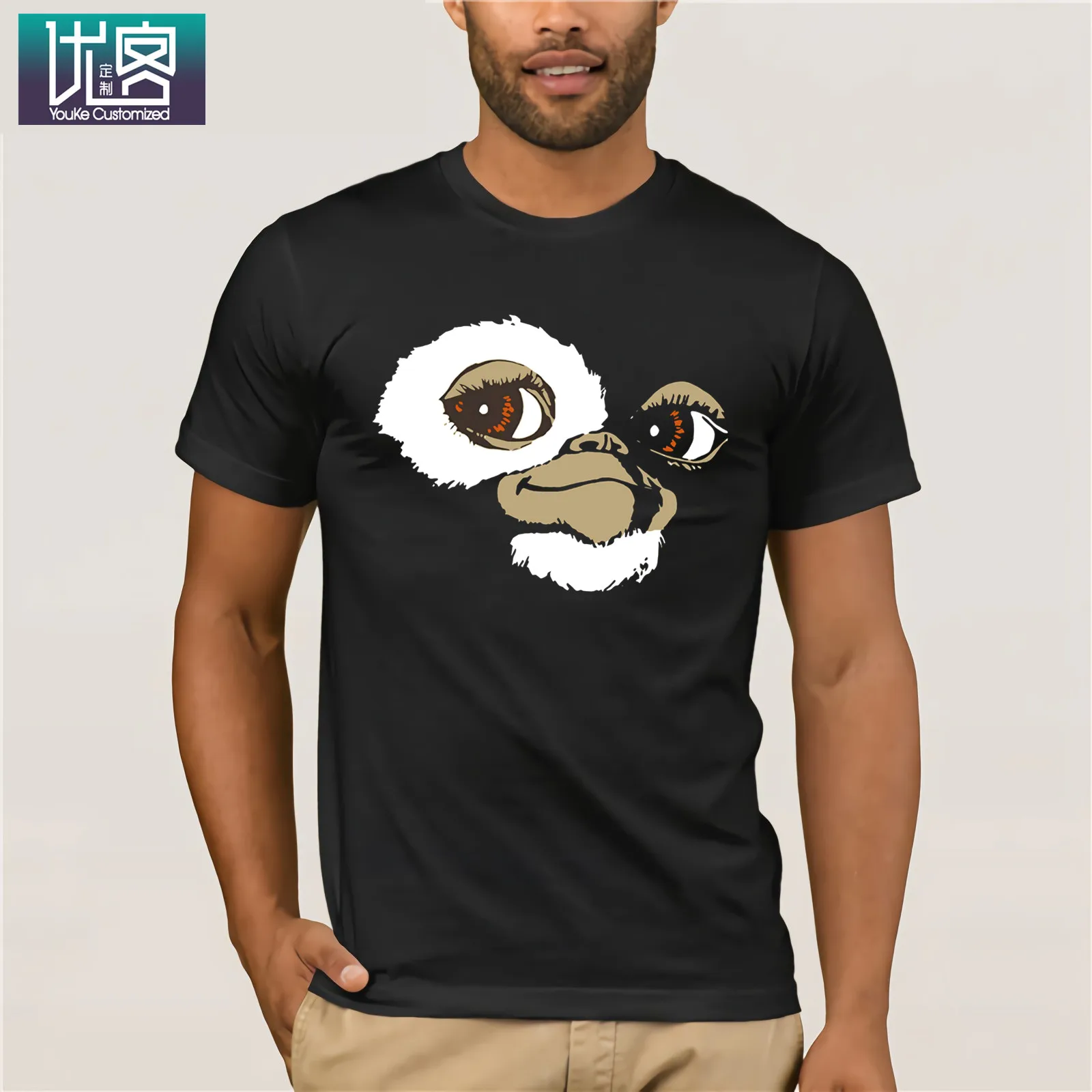 

Gizmo Gremlins Vintage Style Screenprint Men's T Shirt Quick Drying Clothes Clothes Popular T-Shirt Crewneck 100% Cotton Tees