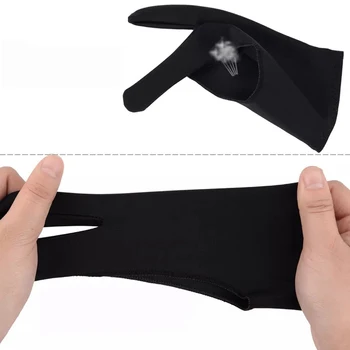 

1Pc Drawing Gloves Two-finger Anti-missing Anti-Fouling Table Glove for Right and Left Hand Artist Drawing School Art Supplies