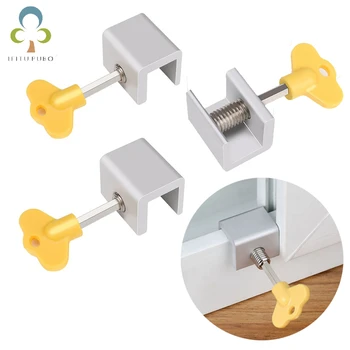 

3Pcs Sliding Sash Stopper Cabinet Locks Straps Doors Security Anti-theft lock Window Sliding Door Baby Child Safety Locks GYH