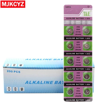 

NEW 100pcs=10card AG9 1.55V Watch Coin Battery 394 L936 LR45 194 Electronic Card Installed Lithium Batteries Button Cell