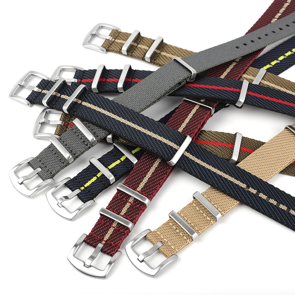Nylon Nato Strap 20mm 22mm Stripe Watchband Replacement Watch Band Military Wristband Accessories For Tudor Nato Watch Strap