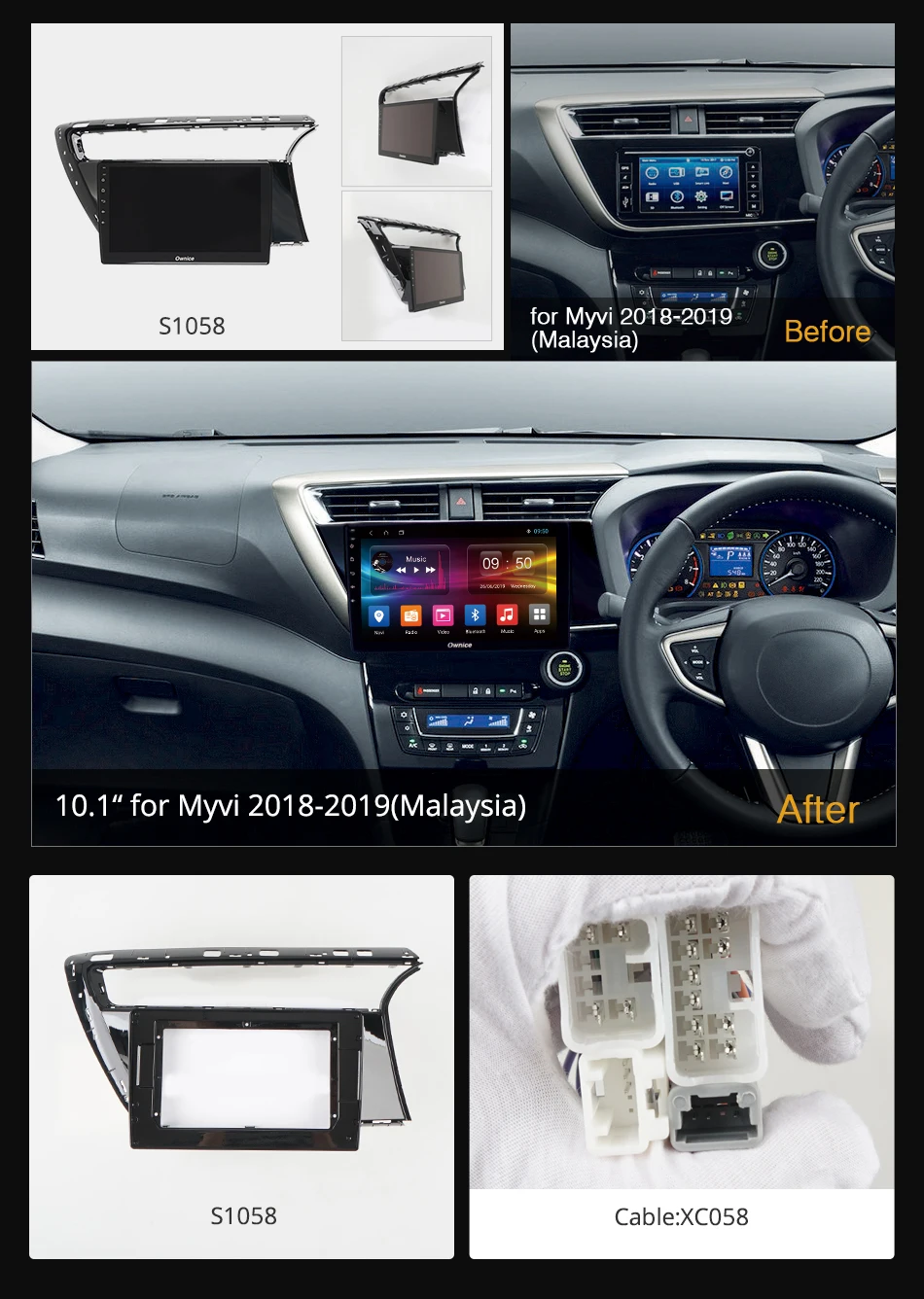 Ownice GPS Navi для PERODUA MYVI 2018 2019 значок K3 K5 K6 Android 9 0 Восьмиядерный 360 панорама DSP 4G LTE SPDIF