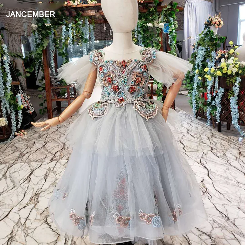 LSS519t винтажное платье вечернее для девочек с пышными рукавами и цветными