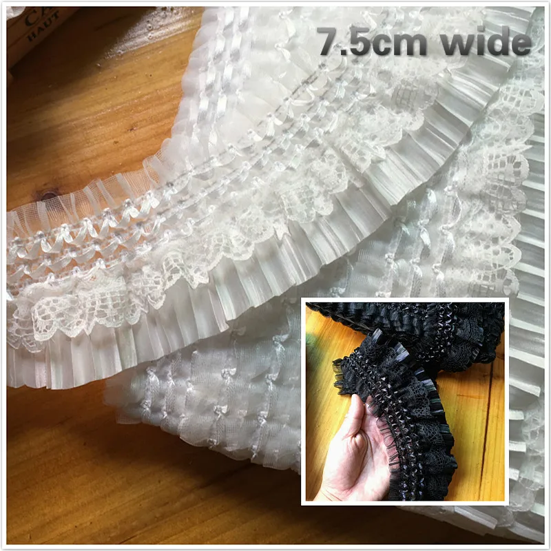 

Exquisite Elastic Double Mesh Chiffon Lace Fabric Handmade DIY Cuff Skirt Trimming Hat Toy Doll Pet Clothes Sewing Accessories