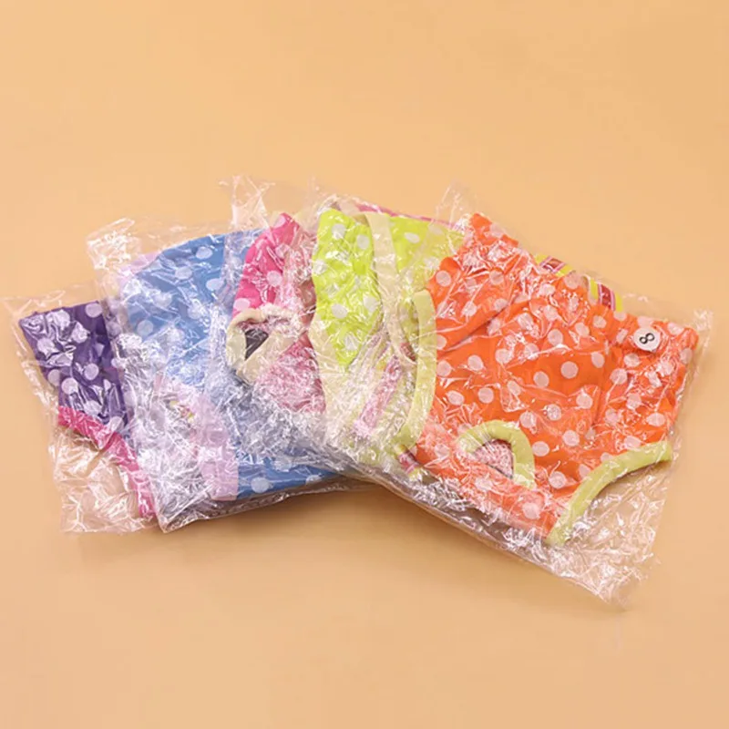 Dots Print Dog Shorts Diaper Sanitary Physiological Pants Washable Female Pet Short Panties Menstruation Underwear Briefs